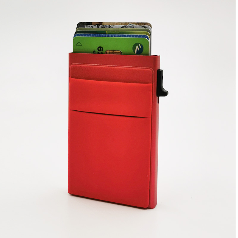 Držač kartica od aluminijske legure s RFID zaštitom, anti-krađa, novčanik s jednim preklopom