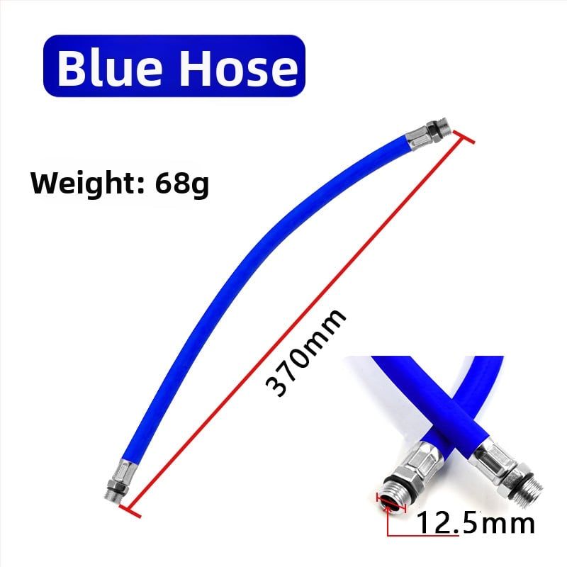 Gumi anyagú keréknyomás-fújó tömlő hosszabbító, önzáró csatlakozóval