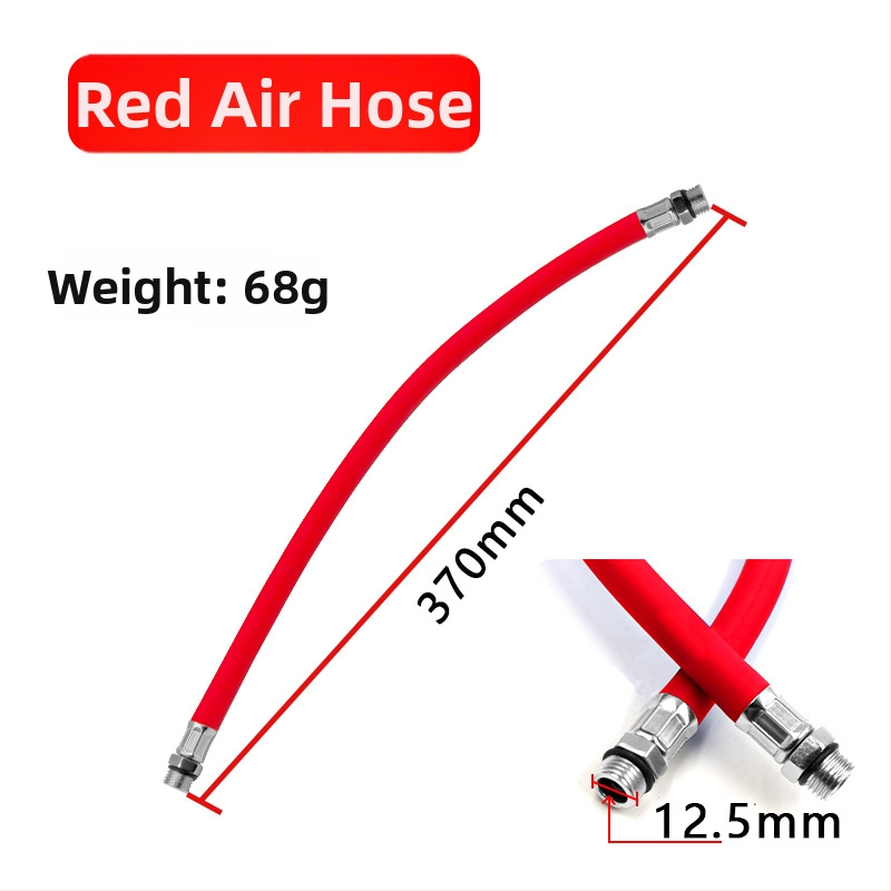 Gumi anyagú keréknyomás-fújó tömlő hosszabbító, önzáró csatlakozóval