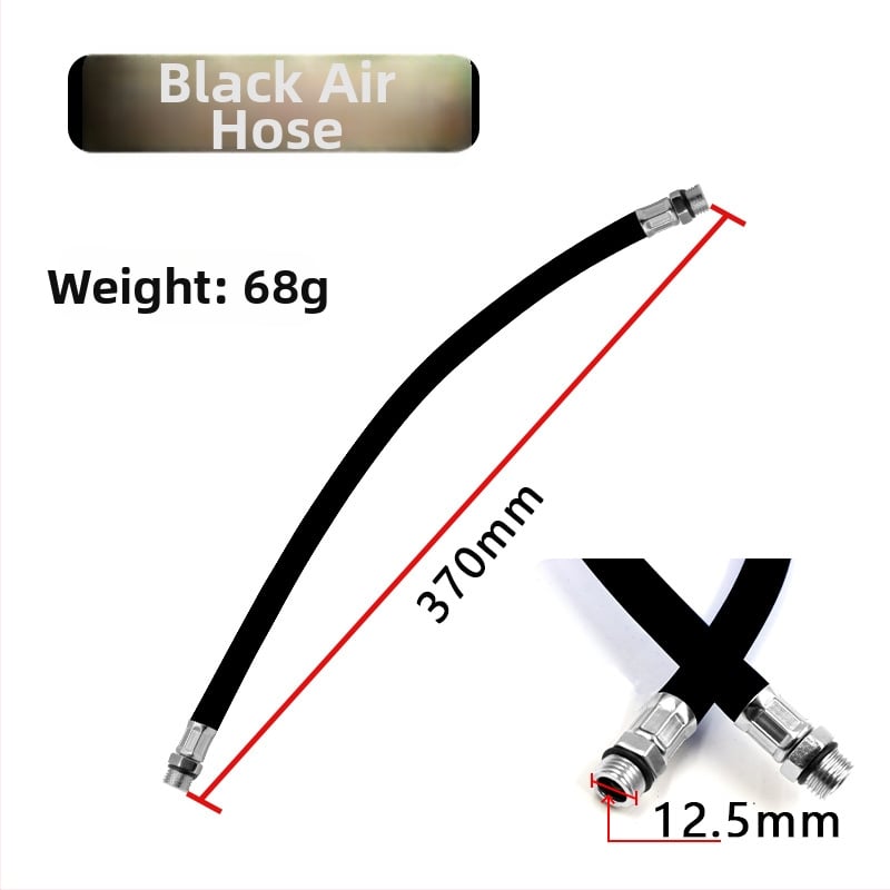 Gumi anyagú keréknyomás-fújó tömlő hosszabbító, önzáró csatlakozóval