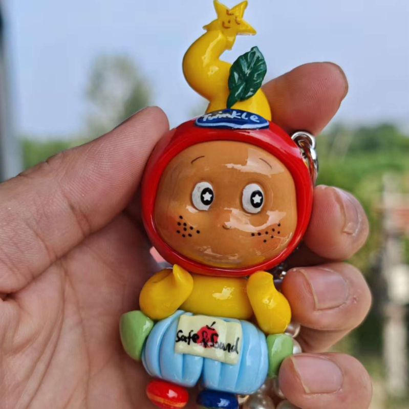 Labubu privjesak za ključeve od smole - ručno izrađeno, korejskog stila, individualno zapakirano