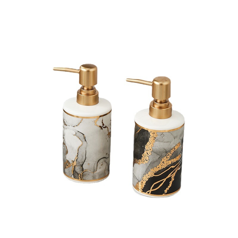 Керамична помпена бутилка за лосион, марка Set map, стил светъл лукс, функция: помпа, тегло 280 г