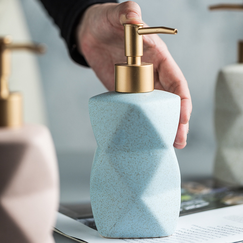 Nordic Color Glaze keramički dozator bočica za sapun, gel za tuširanje, šampon i losion, mat tekstura; Materijal: keramika; Težina: 0.3; Obrada: glaziranje; Stil: Novi kineski stil