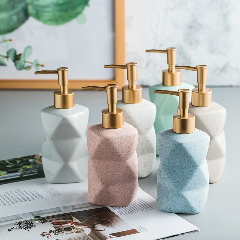 Nordic Color Glaze keramički dozator bočica za sapun, gel za tuširanje, šampon i losion, mat tekstura; Materijal: keramika; Težina: 0.3; Obrada: glaziranje; Stil: Novi kineski stil