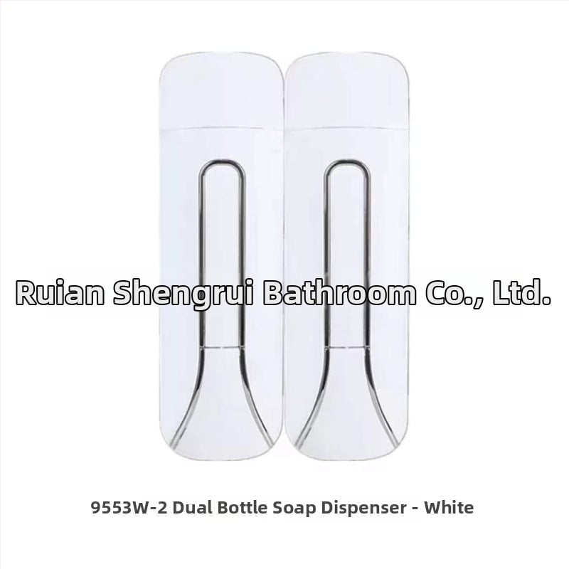 Dispenser montat pe perete pentru săpun, dezinfectant pentru mâini, șampon și gel de duș (material: plastic; pentru băi de hotel; montat pe perete; funcție: apăsare manuală)