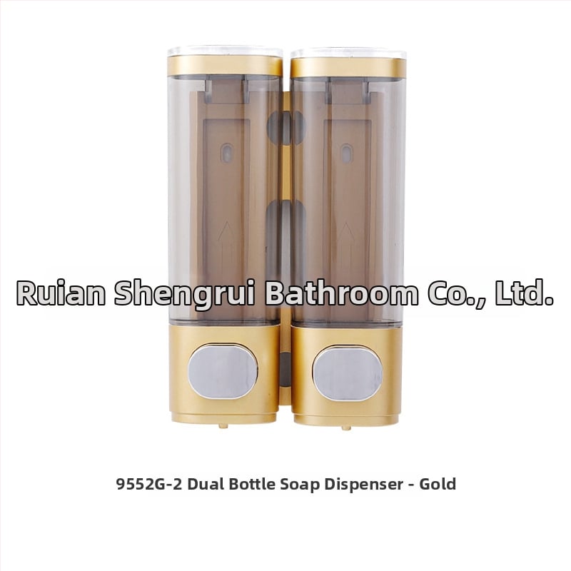 Dispenser montat pe perete pentru săpun, dezinfectant pentru mâini, șampon și gel de duș (material: plastic; pentru băi de hotel; montat pe perete; funcție: apăsare manuală)