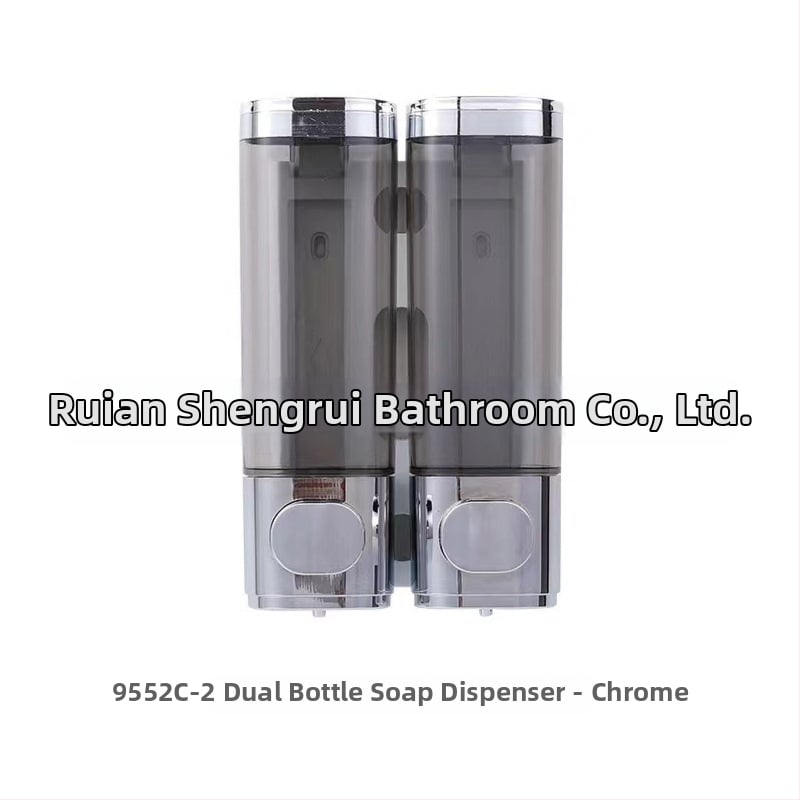 Dispenser montat pe perete pentru săpun, dezinfectant pentru mâini, șampon și gel de duș (material: plastic; pentru băi de hotel; montat pe perete; funcție: apăsare manuală)