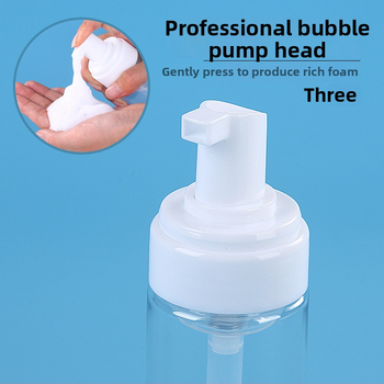 Nyomófejes habosító flakon arctisztítóhoz, samponhoz és kézkrémhez (fúvott palack; injektálásos gyártás; karton csomagolás; Eredet: Kína)