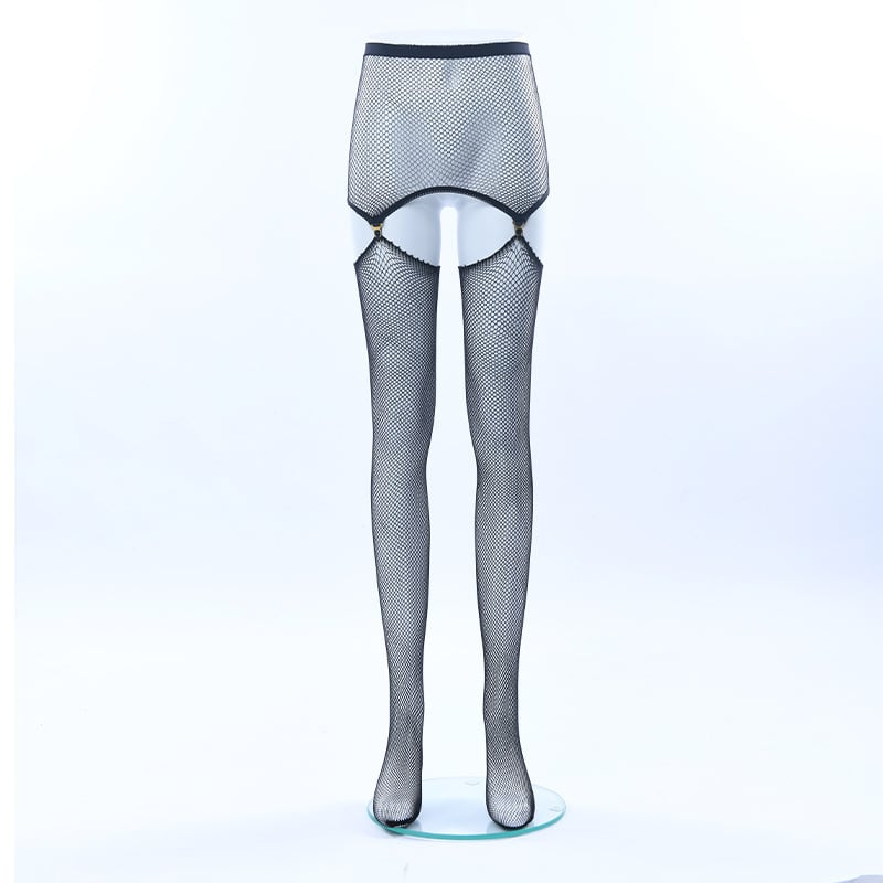 Női hálóharisnya pántos, fekete, sexy, vékony (Anyag: Nylon; Funkció: formázás; Vastagság: vékony; Fő anyag tartalom: 50-70% Nylon)