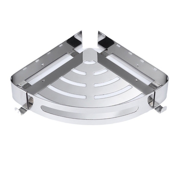 Τρίγωνική γωνιακή ραφιέρα από ανοξείδωτο ατσάλι για μπάνιο, τοίχο, εγκατάσταση χωρίς τρύπες, για τουαλέτα και νιπτήρα