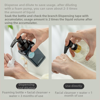 Dozator de spumă Asvel — plastic, 200 g, acționat prin apăsare, stil modern