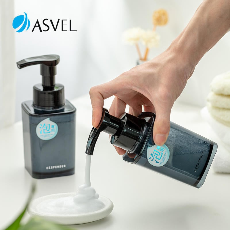 Dozator de spumă Asvel — plastic, 200 g, acționat prin apăsare, stil modern