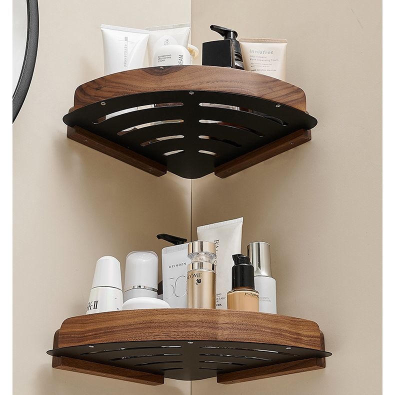 Баня ъглов рафт, стенен монтаж, фан-образен ъгъл, алуминиева сплав, товар 2 кг, единичен или двоен слой