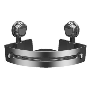 Ραφιέρα μπάνιου με βεντούζα, τοίχο-μοντάριστο, τριγωνικός γωνιακός ράφι, πλαστικό, κατασκευασμένο με έγχυση, 1 επίπεδο