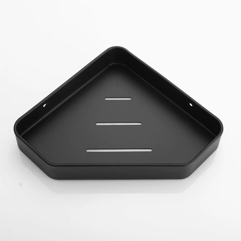 Komedan 1020 Dva složni kutni polic od aluminija za kupaonicu, premaz boje, nosivost 5–10 kg, moderni minimalistički stil