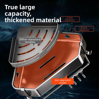 Стенна вакуумна поставка за баня с триъгълна кошница за съхранение, алуминиева сплав, модерен стил