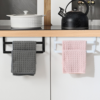 Закачалка за врата за кухня, без пробиване; метал с прахово покритие, носимост до 20 кг; антихлъзгаща, устойчива на мухъл и ръжда