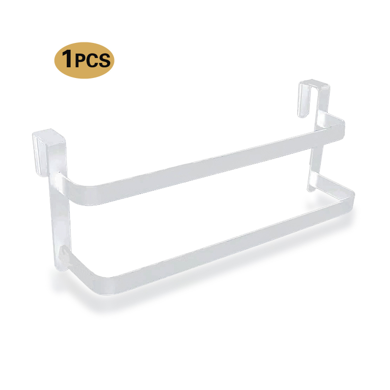 Закачалка за врата за кухня, без пробиване; метал с прахово покритие, носимост до 20 кг; антихлъзгаща, устойчива на мухъл и ръжда