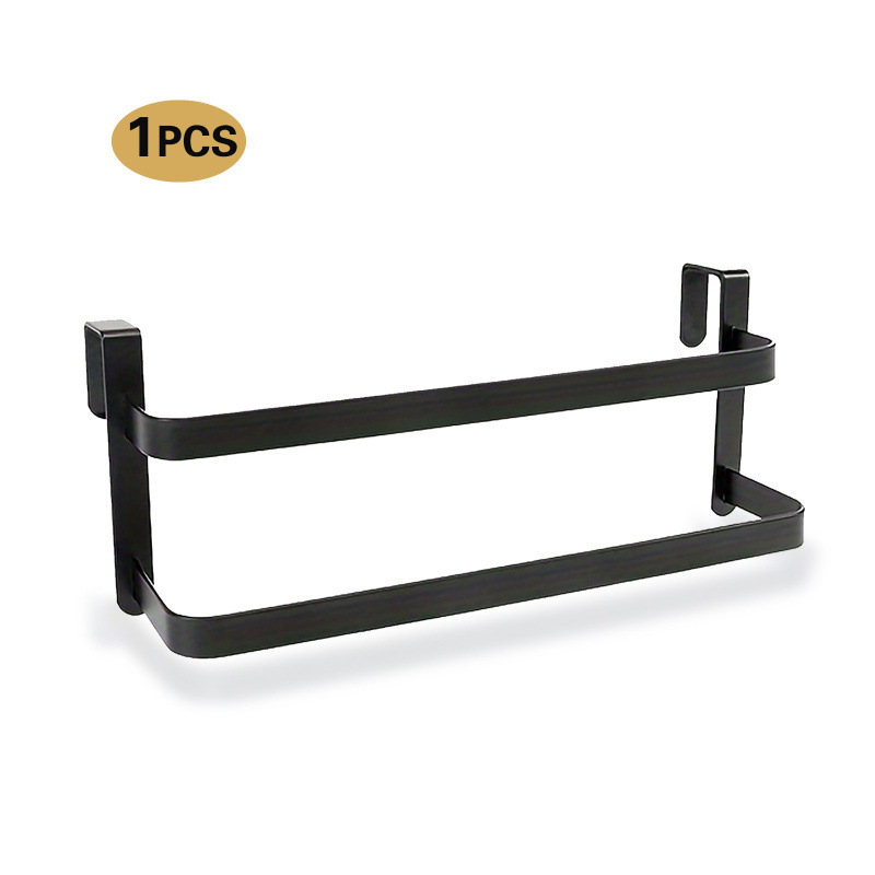 Закачалка за врата за кухня, без пробиване; метал с прахово покритие, носимост до 20 кг; антихлъзгаща, устойчива на мухъл и ръжда