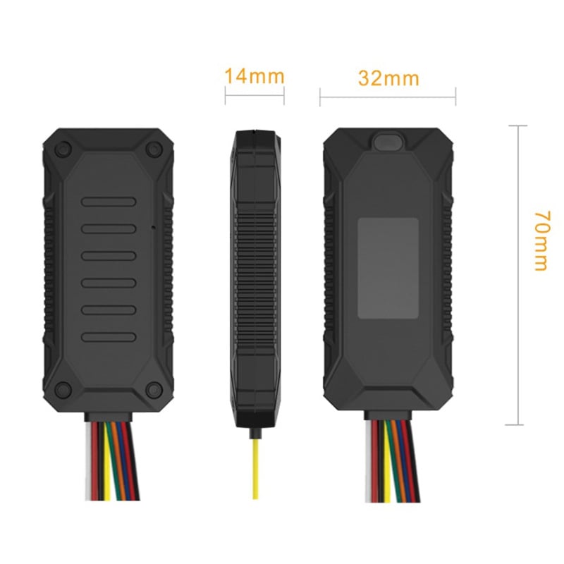 Интелигентен тракер за автомобили с вградена GPS антена, точност до 5 м, водоустойчив, аларми: вибрация, прекъсване на захранването, движение, геозона и превишена скорост (GPS антена: вградена; точност ≤5 м; водоустойчив; аларми: вибрация, прекъсване на за