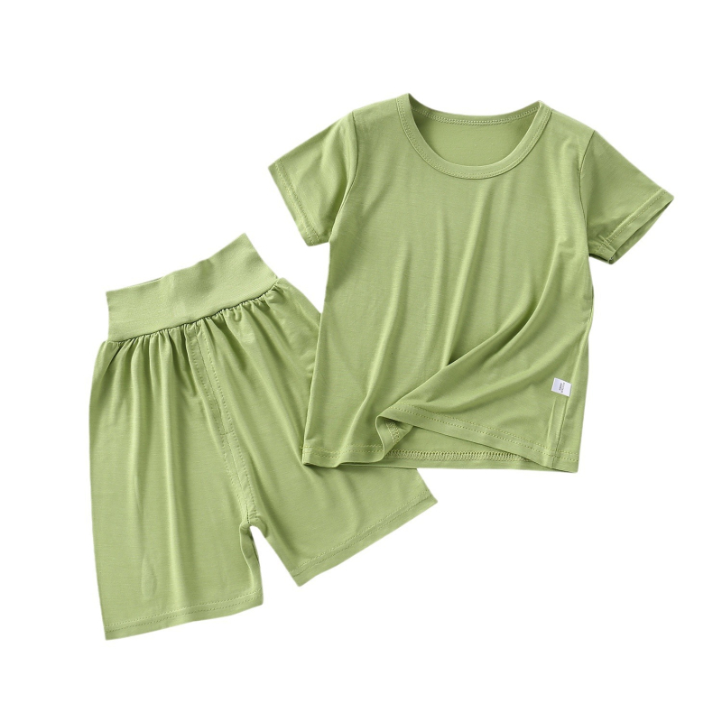 Детски комплект домашно облекло от модал, къс ръкав, кръгло деколте, 95% модал, влагопотводящ