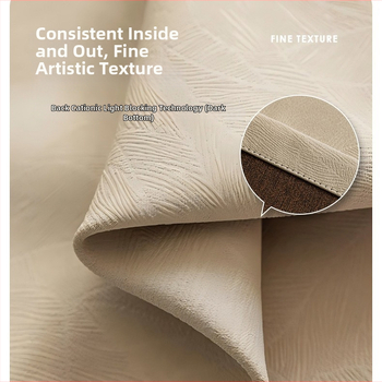 Флорална жакардова двойна завеса със прозрачен тюл за ъглов прозорец – пълно blackout, полиестерна тъкан, стил лек лукс