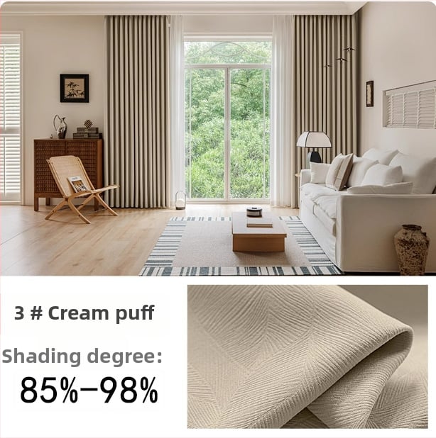 Флорална жакардова двойна завеса със прозрачен тюл за ъглов прозорец – пълно blackout, полиестерна тъкан, стил лек лукс