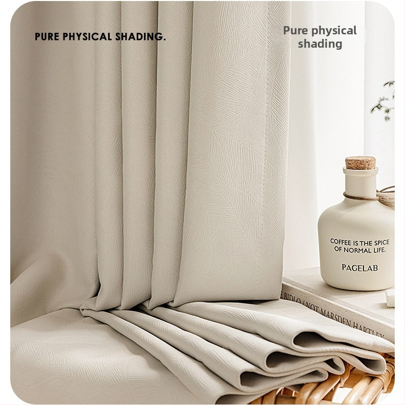 Lilleline Jacquard kahekordne kardin läbipaistva varjutusega nurgaaknale – täielik pimendatus, polüesterkangas, kerge luksuslik stiil