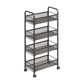 Raft de baie pe podea, 5 etaje, metal, mobil, stil modern minimalist.