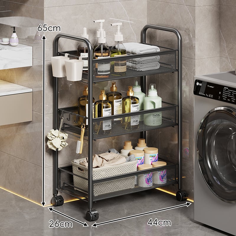 Raft de baie pe podea, 5 etaje, metal, mobil, stil modern minimalist.