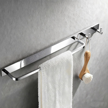 Ράγα πετσετών από ανοξείδωτο χάλυβα 304, τοίχου, μονή ράγα, μοντέρνο μινιμαλιστικό στυλ, φορτίο 5 kg