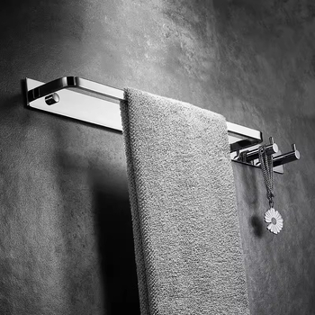 Ράγα πετσετών από ανοξείδωτο χάλυβα 304, τοίχου, μονή ράγα, μοντέρνο μινιμαλιστικό στυλ, φορτίο 5 kg