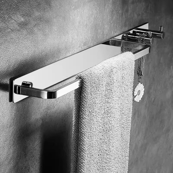 Ράγα πετσετών από ανοξείδωτο χάλυβα 304, τοίχου, μονή ράγα, μοντέρνο μινιμαλιστικό στυλ, φορτίο 5 kg