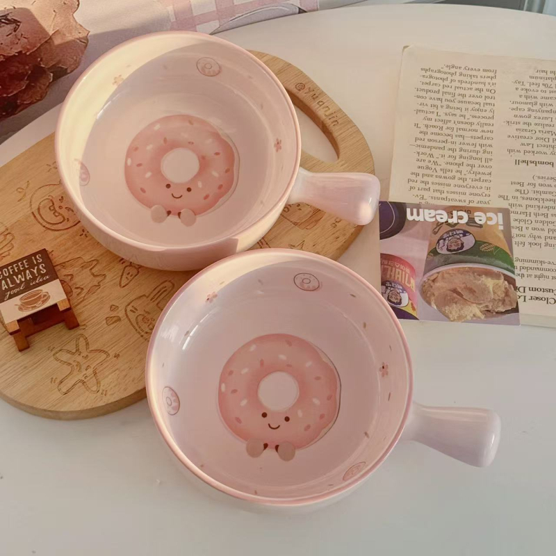 Leap art κεραμικό μπολ με ακανόνιστο σχήμα και σχέδιο καρτούν, κατάλληλο για φούρνο μικροκυμάτων