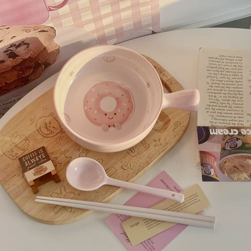 Leap art κεραμικό μπολ με ακανόνιστο σχήμα και σχέδιο καρτούν, κατάλληλο για φούρνο μικροκυμάτων