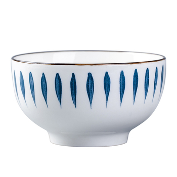 Set zdjela u japanskom stilu od porculana s podglazurnim završetkom, više uzoraka, mikrovalna kompatibilnost