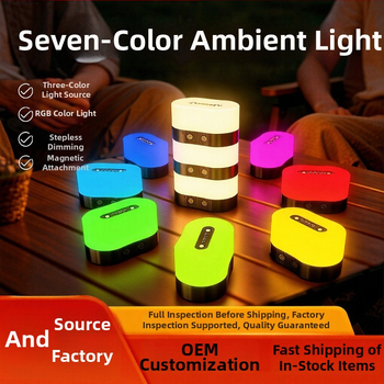 RGB магнитна настолна лампа с USB презареждане и плавно димиране за атмосферично осветление