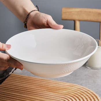Πορσελάνινο μπολ, μοντέρνος μινιμαλισμός, στρογγυλό σχήμα, συμβατό με μικροκύματα, επίστρωση υπό γλάσο