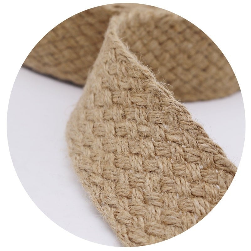 Sfoară plată din cânepă cu panglică țesută pentru DIY; material pentru tivuri la pantofi, pălării, genți și îmbrăcăminte, precum și textile pentru casă