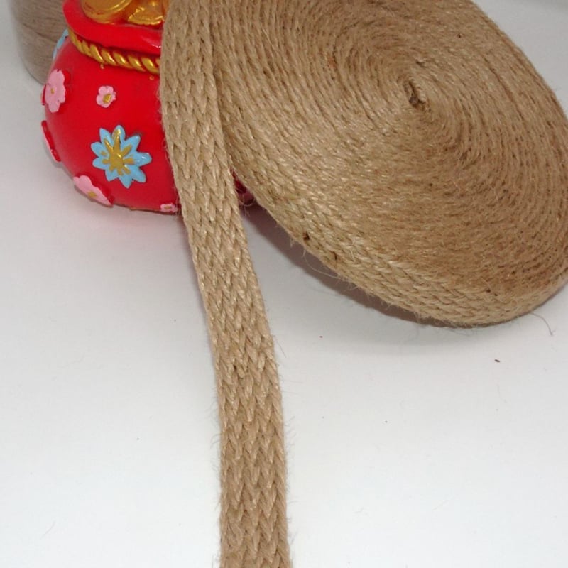 Sfoară plată din cânepă cu panglică țesută pentru DIY; material pentru tivuri la pantofi, pălării, genți și îmbrăcăminte, precum și textile pentru casă
