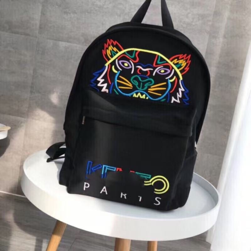 Rucsac cu broderie cap de tigru, rucsac din nailon pentru laptop, unisex, compatibil cu 14 inch, curea cu pernă de aer