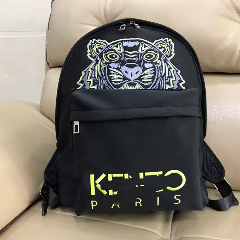 Rucsac cu broderie cap de tigru, rucsac din nailon pentru laptop, unisex, compatibil cu 14 inch, curea cu pernă de aer