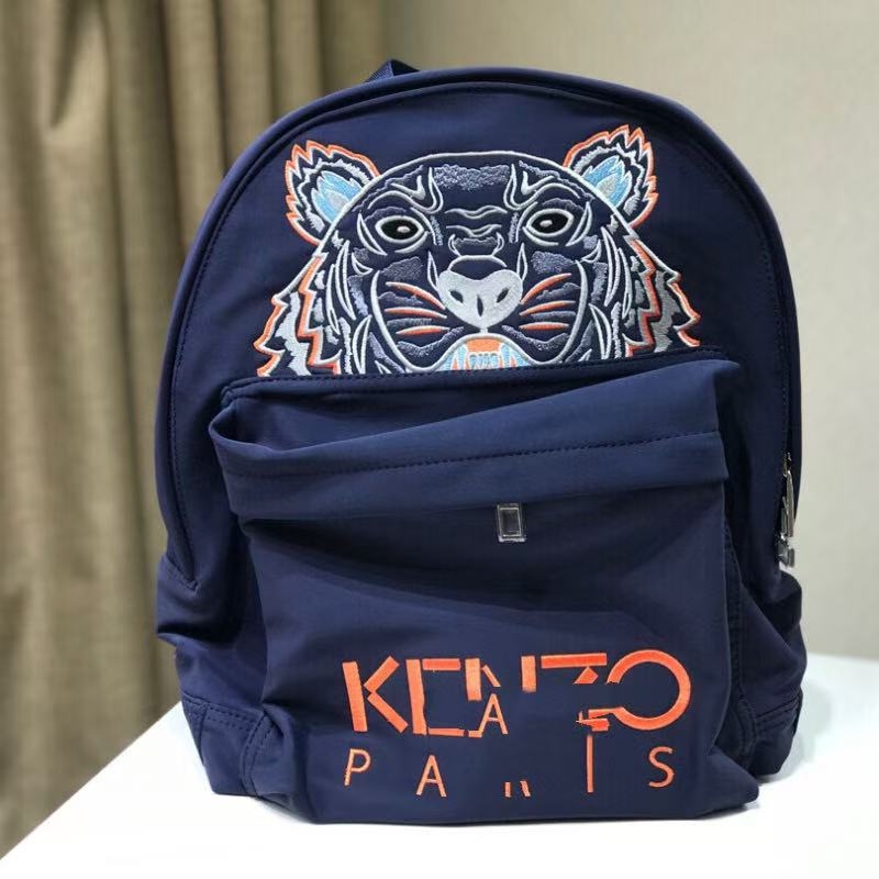 Rucsac cu broderie cap de tigru, rucsac din nailon pentru laptop, unisex, compatibil cu 14 inch, curea cu pernă de aer