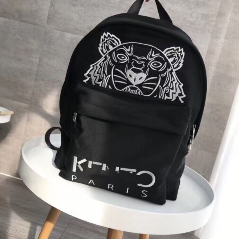 Rucsac cu broderie cap de tigru, rucsac din nailon pentru laptop, unisex, compatibil cu 14 inch, curea cu pernă de aer