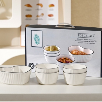 Porcelanski nordijski set zdjela i tanjura s nepravilnim oblikom, promjer 19–19,9 cm, pogodna za mikrovalnu pećnicu, tiskanje logotipa dostupno, lansiran 2025.