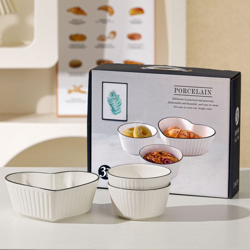 Porcelanski nordijski set zdjela i tanjura s nepravilnim oblikom, promjer 19–19,9 cm, pogodna za mikrovalnu pećnicu, tiskanje logotipa dostupno, lansiran 2025.