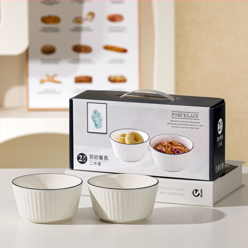 Porcelanski nordijski set zdjela i tanjura s nepravilnim oblikom, promjer 19–19,9 cm, pogodna za mikrovalnu pećnicu, tiskanje logotipa dostupno, lansiran 2025.