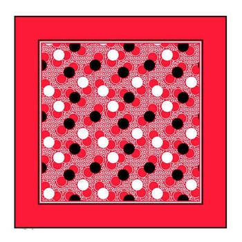 Unisex pamuk kvadrat džepni šal - cvjetni uzorak, warp-knit tkanina, 100% pamuk, prilagodljiva širina, dekorativno tiskanje