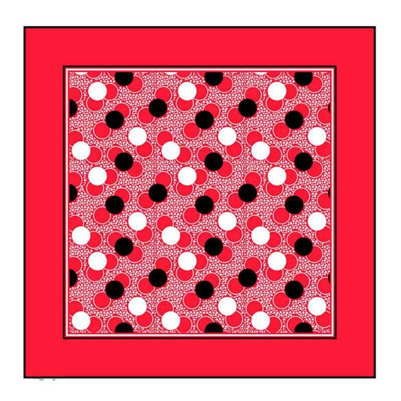 Unisex pamuk kvadrat džepni šal - cvjetni uzorak, warp-knit tkanina, 100% pamuk, prilagodljiva širina, dekorativno tiskanje