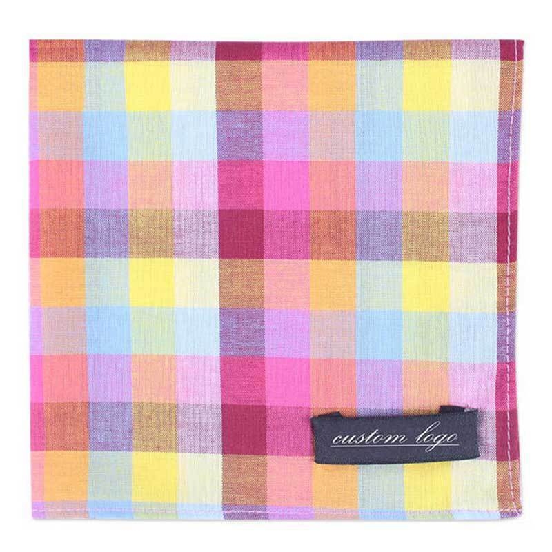 Unisex pamuk kvadrat džepni šal - cvjetni uzorak, warp-knit tkanina, 100% pamuk, prilagodljiva širina, dekorativno tiskanje